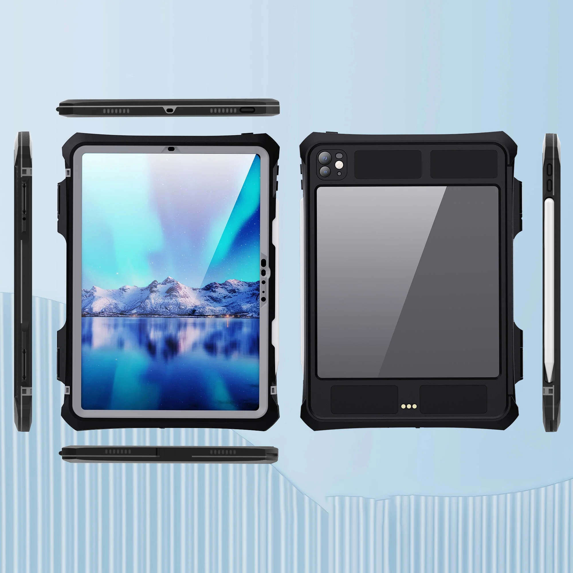 Apple iPad Pro 11-inch M4/M5 (2024/2025) Full Covered Waterproof Heavy Duty Tough Armor Case - Image 5