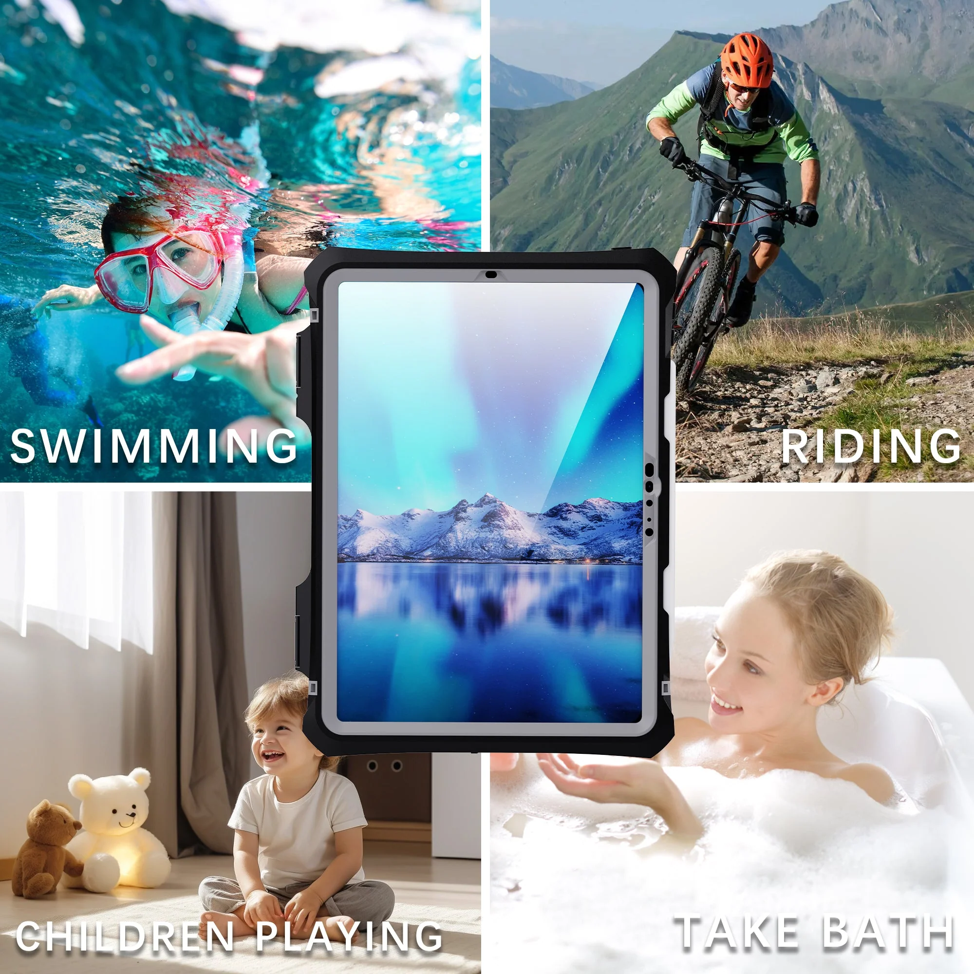 Apple iPad Pro 11-inch M4/M5 (2024/2025) Full Covered Waterproof Heavy Duty Tough Armor Case - Image 7
