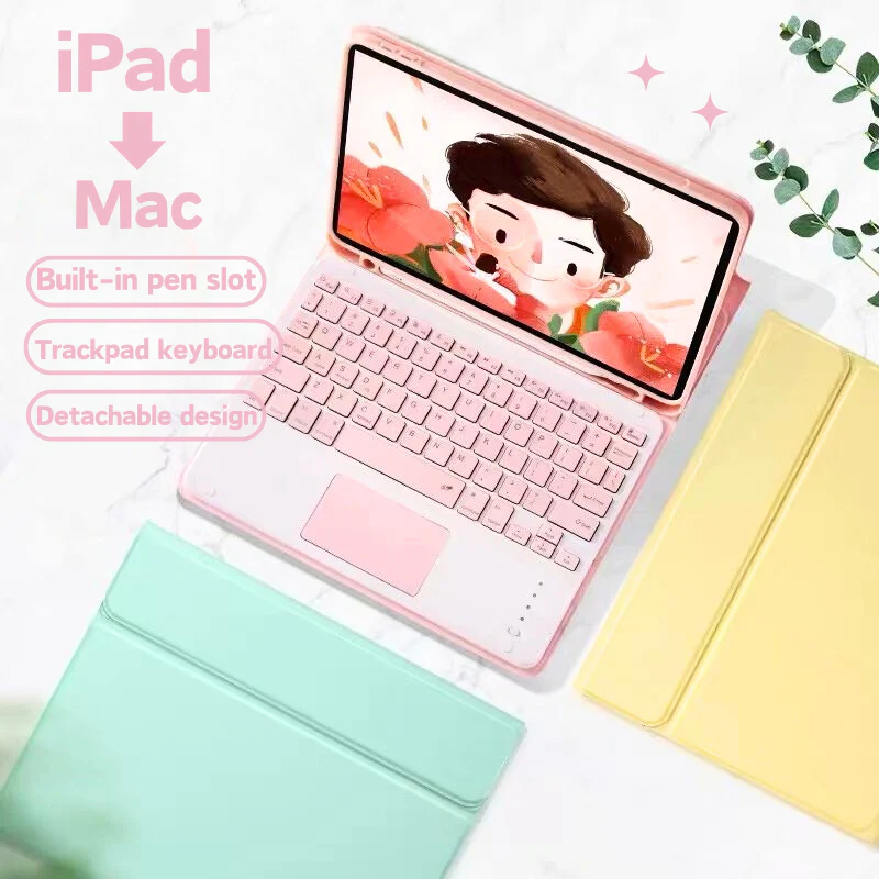 Apple iPad Pro 12.9" 3rd/4/5/6th & Air 13” M2/M3/M4 Smart Wireless Keyboard Flip Case With Backlit - Image 13