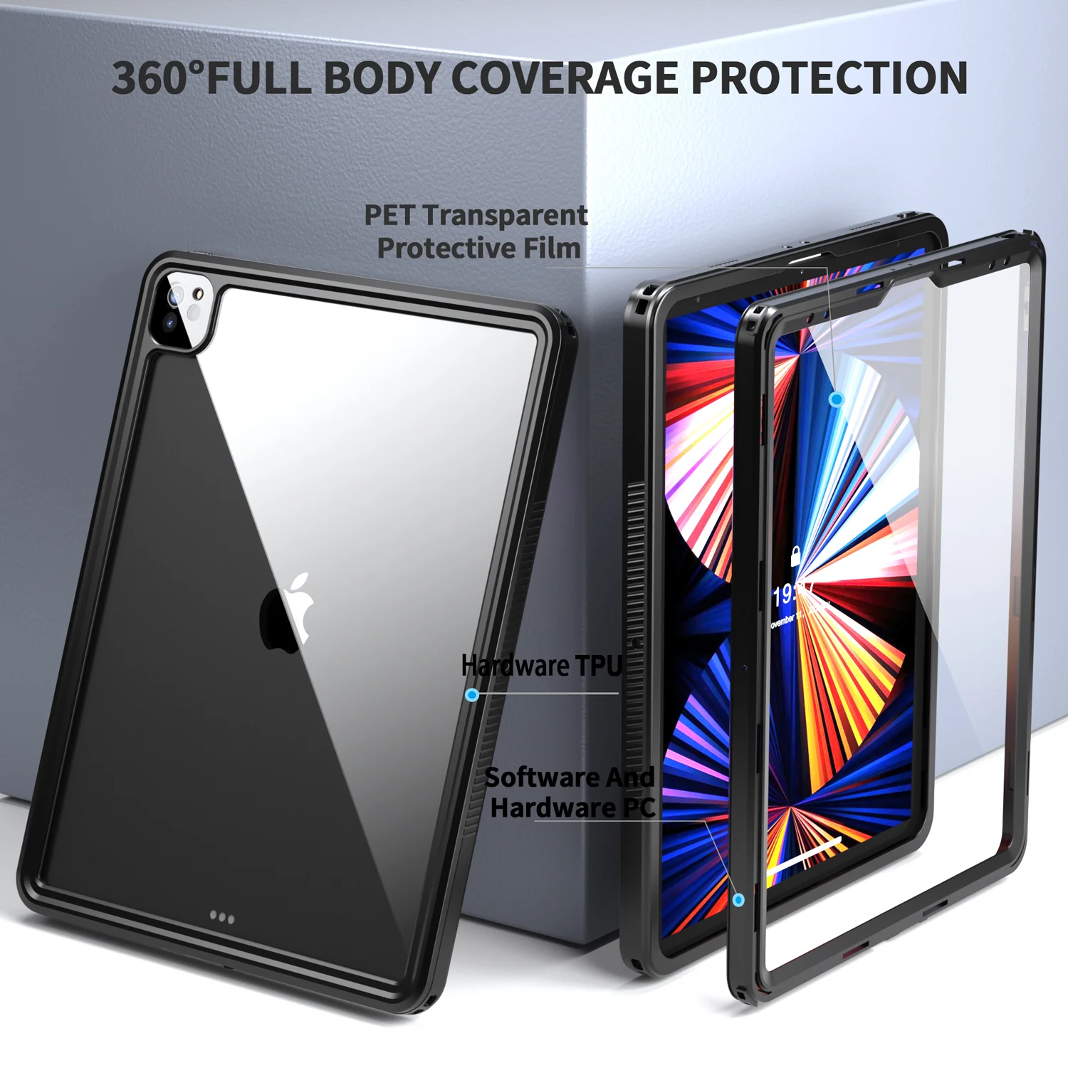 Apple iPad Pro 12.9-inch 5/6th Gen (2021/2022) Shellbox Waterproof Heavy Duty Lifeproof Style Case - Image 8