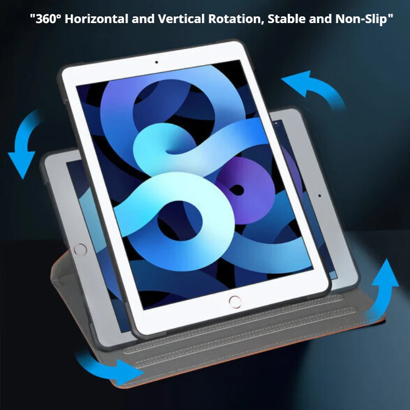 Apple iPad Pro 12.9-inch 3rd/4/5/6th Gen (2018/2020/2021/2022) 360° Degree Premium Leather Full Cover Adjustable Rotation Essentials Case - Image 3