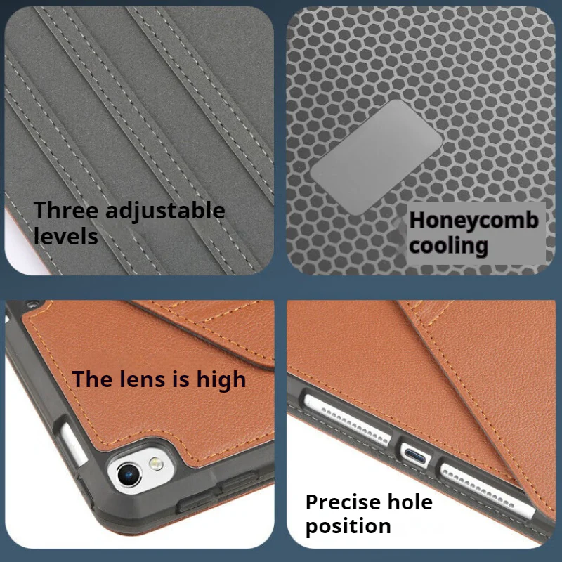 Apple iPad Pro 12.9-inch 3rd/4/5/6th Gen (2018/2020/2021/2022) 360° Degree Premium Leather Full Cover Adjustable Rotation Essentials Case - Image 5