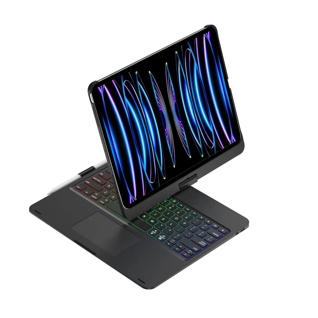 Apple iPad Pro 13-inch M4/M5 (2024/2025) 360° Rotating Wireless Touchpad Keyboard Flip Cover Case - Image 13