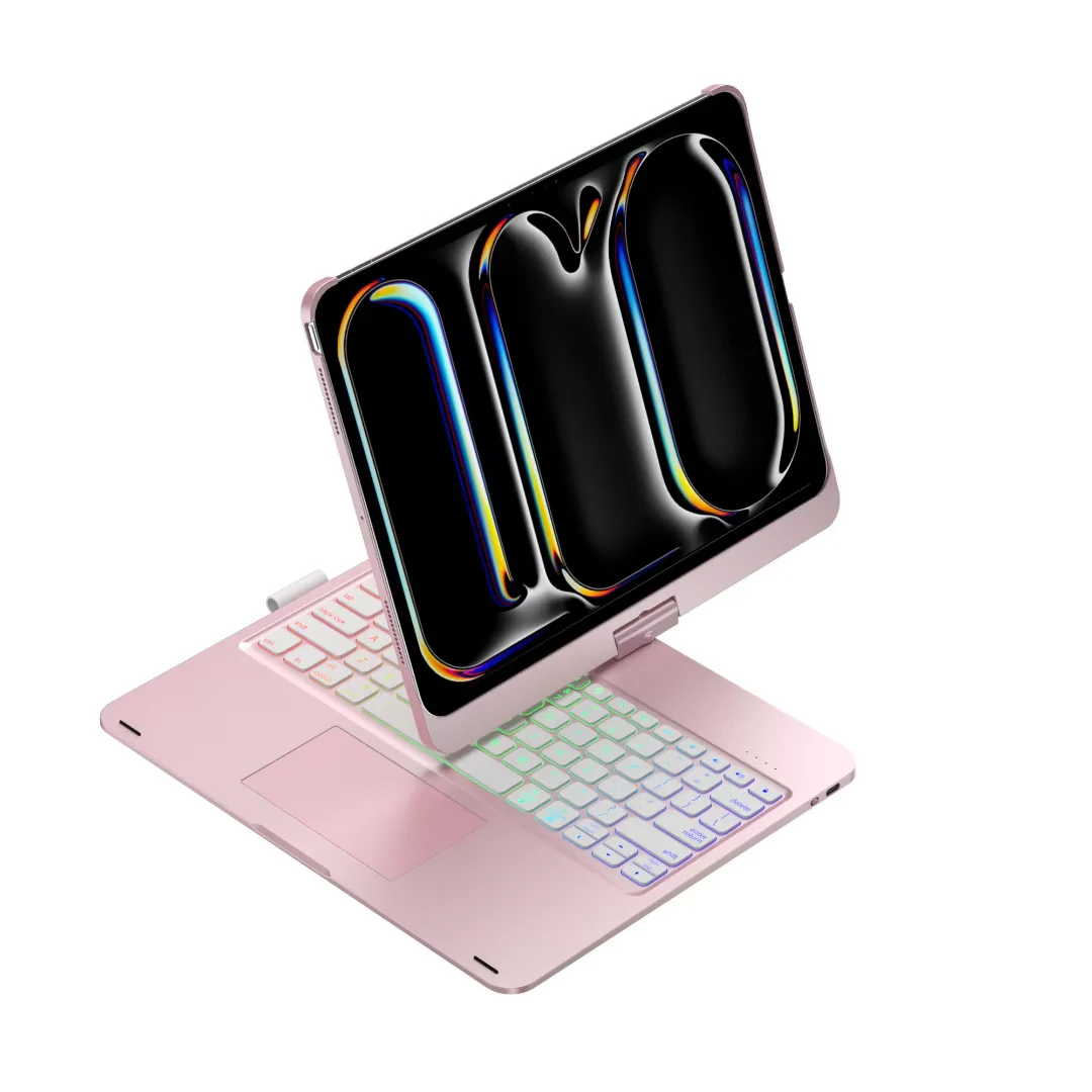Apple iPad Pro 13-inch M4/M5 (2024/2025) 360° Rotating Wireless Touchpad Keyboard Flip Cover Case - Image 17