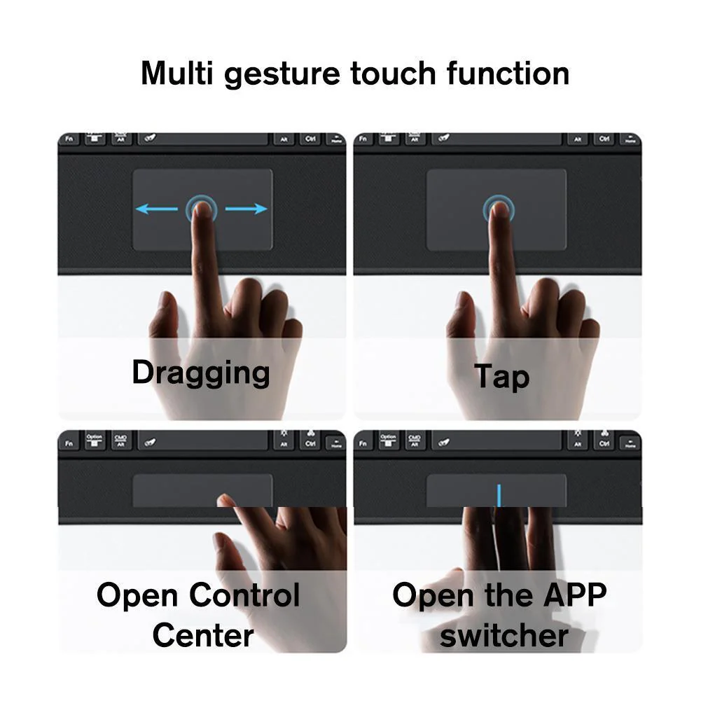 Apple iPad Pro 13-inch M4/M5 (2024/2025) - Magnetic Suspension Magic 360 Rotation Detachable Smart Wireless Trackpad Keyboard Case With Backlit - Image 9