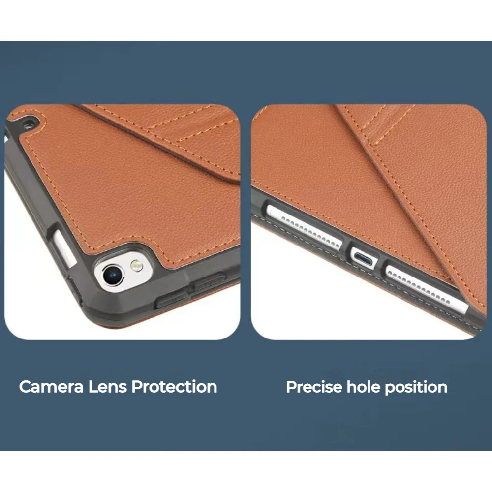 Apple iPad 7/8/9 10.2'' 7/8/9th Gen (2019/2020/2021) - 360 Degree Leather Full Cover Adjustable Rotation Essentials Series Case - Image 7