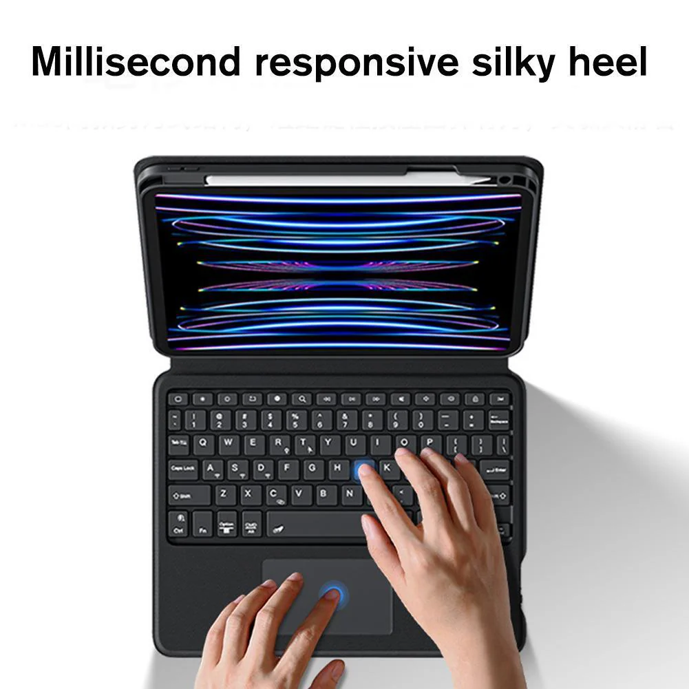 Apple iPad Pro 3/4/5/6 12.9" - Magic 360 Rotation Detachable Smart Wireless Trackpad Keyboard Flip Case With Backlit - Image 11