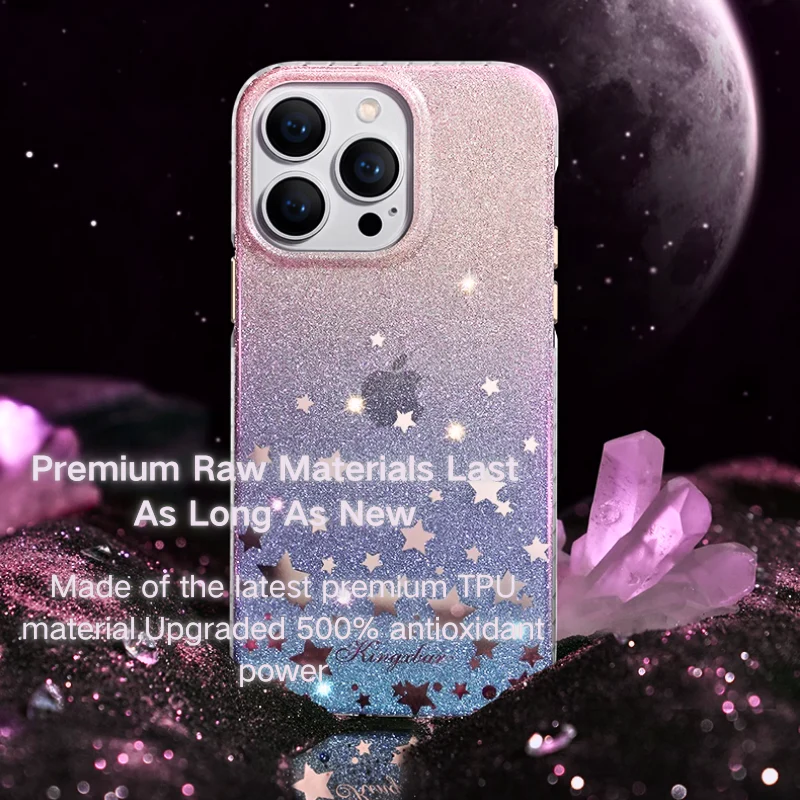 Apple iPhone 14/Plus/Pro/Pro Max Glitter Crystal Full-Cover Shockproof BlingBling Series Case - Image 3