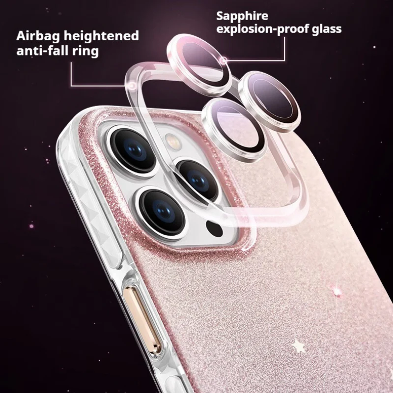 Apple iPhone 14/Plus/Pro/Pro Max Glitter Crystal Full-Cover Shockproof BlingBling Series Case - Image 4