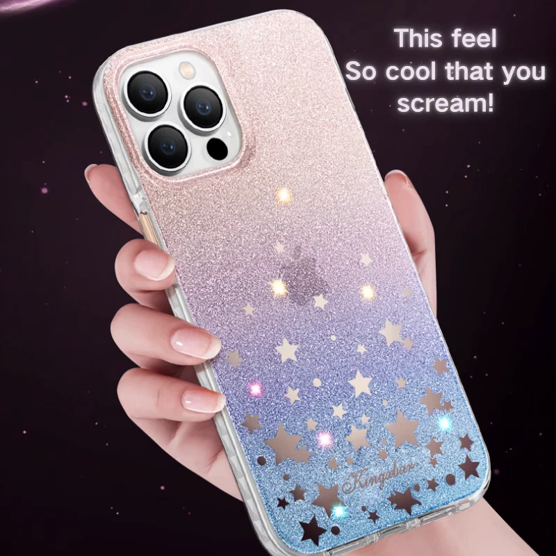 Apple iPhone 14/Plus/Pro/Pro Max Glitter Crystal Full-Cover Shockproof BlingBling Series Case - Image 7