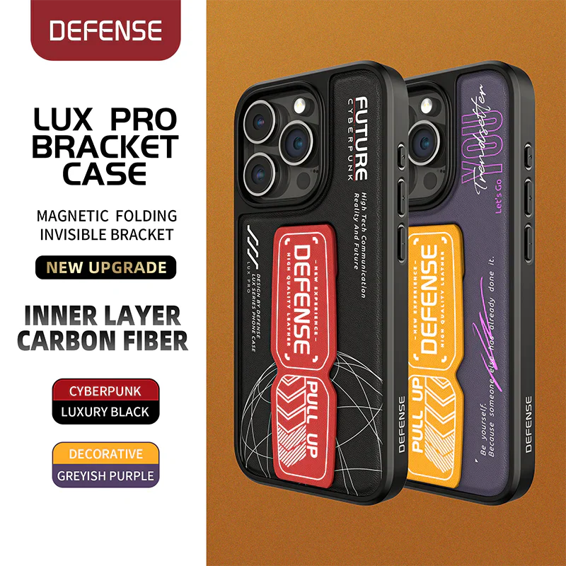 Apple iPhone 15/15 Plus/15 Pro/Max Defense Lux Pro Bracket Military Grade Heave Duty Stand Case - Image 3