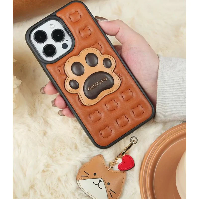 Apple iPhone 15/Pro/Max - 3D Pattern Leather Shockproof Airbag Fashion-Forward Series Case - Image 5