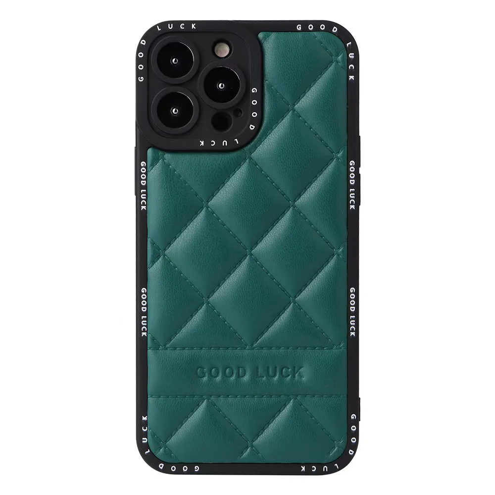 Apple iPhone 15/Pro/Pro Max/Plus Diamond Pattern Full-Body Shockproof Leather case - Image 2