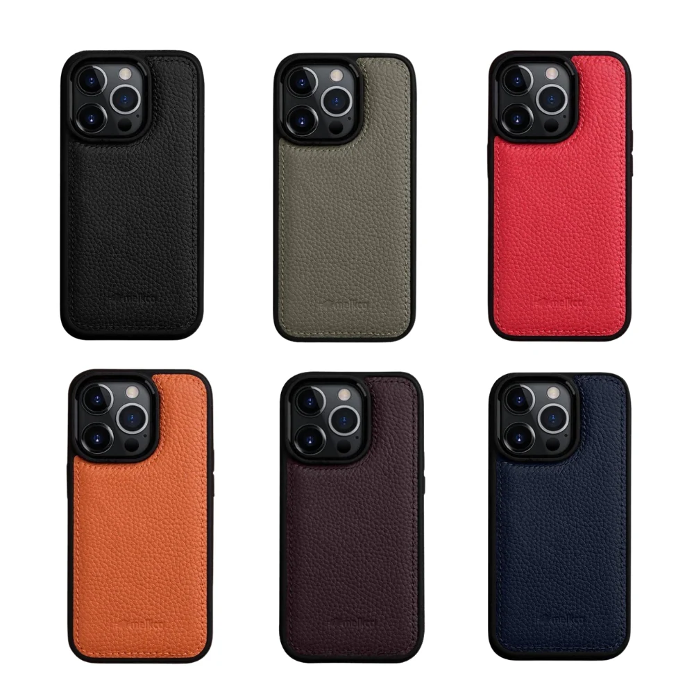 Apple iPhone 16/Plus/Pro/Max - Business Drop Proof Silicone + Cowhide Genuine Leather Series Case - Image 2