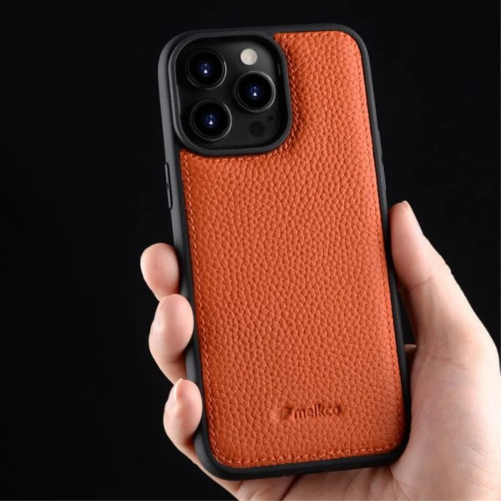 Apple iPhone 16/Plus/Pro/Max - Business Drop Proof Silicone + Cowhide Genuine Leather Series Case - Image 3