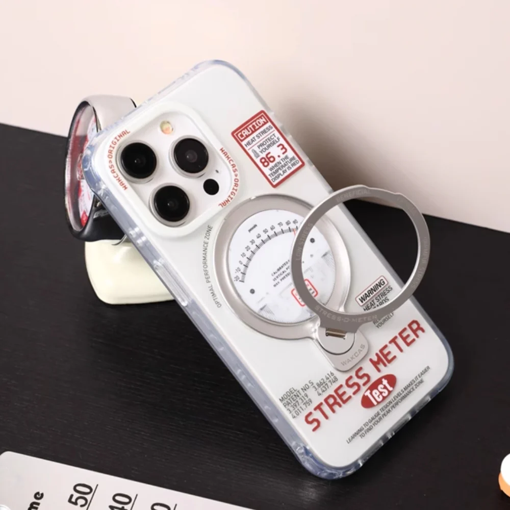 Apple iPhone 16/Pro/Max - New Style Pressure Gauge Matte Stand Series Case - Image 6