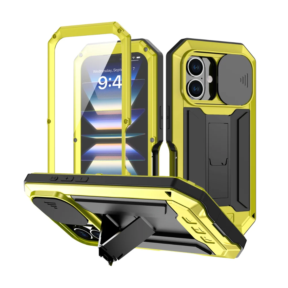Apple iPhone 16/Pro/Plus/Max - R-JUST Sliding Camera IP54 Life Waterproof Holder Phone Case - Image 3