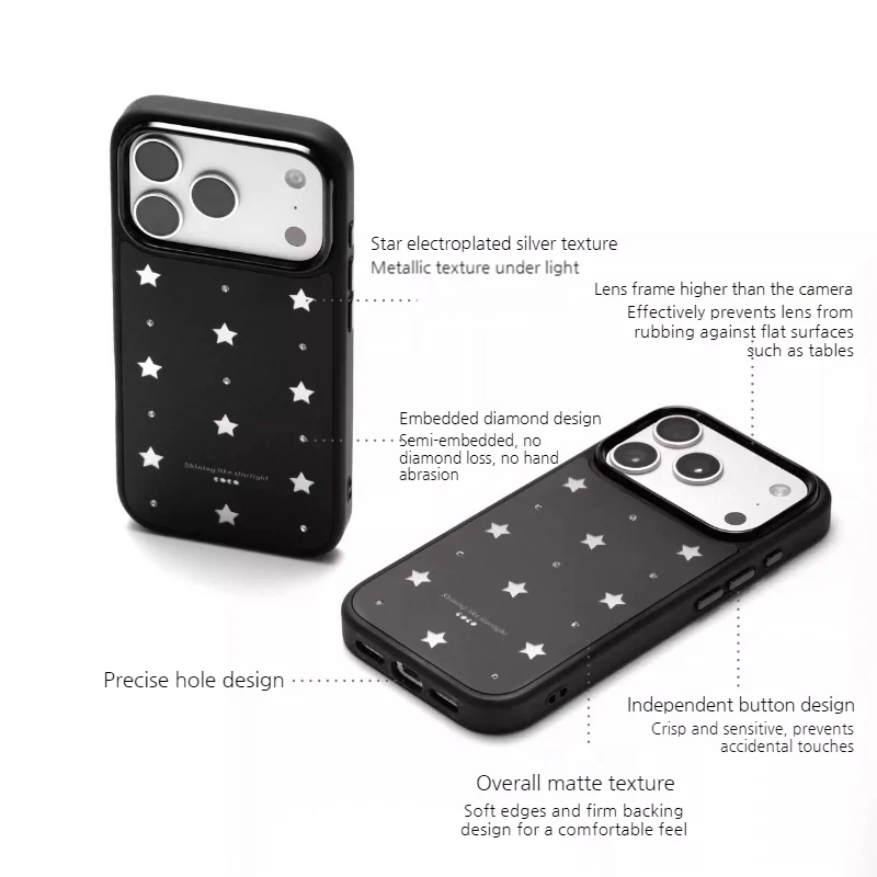 Apple iPhone 17/Pro/Pro Max - Star Matte Shockproof Case - Image 5