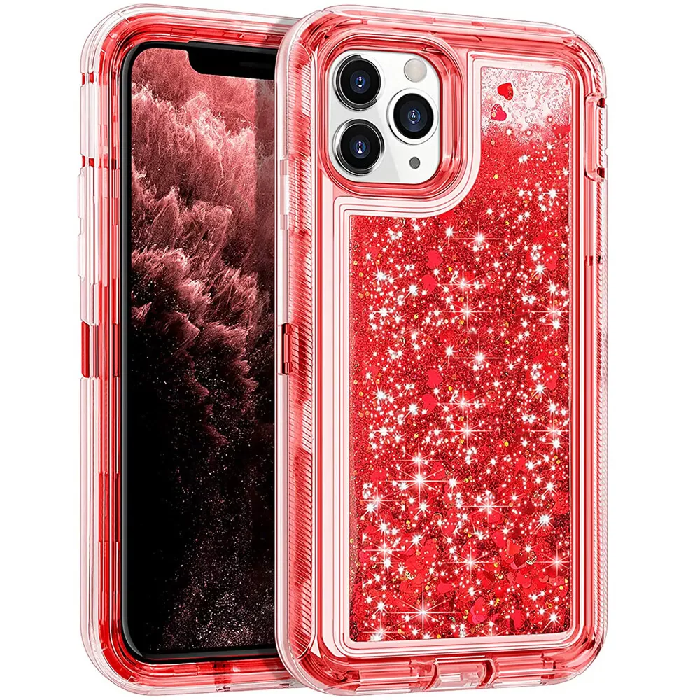 Apple iPhone 6/6S/7/8/Plus/SE 2020 Glitter Clear Transparent Liquid Sand Watering Case - Image 3