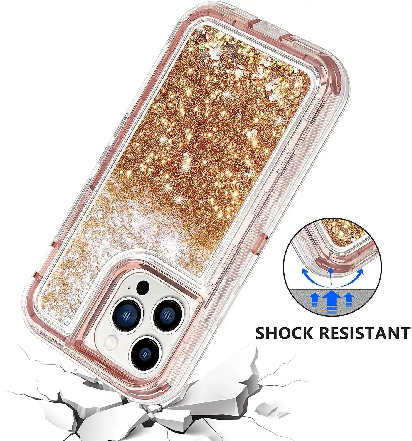 Apple iPhone 6/6S/7/8/Plus/SE 2020 Glitter Clear Transparent Liquid Sand Watering Case - Image 5