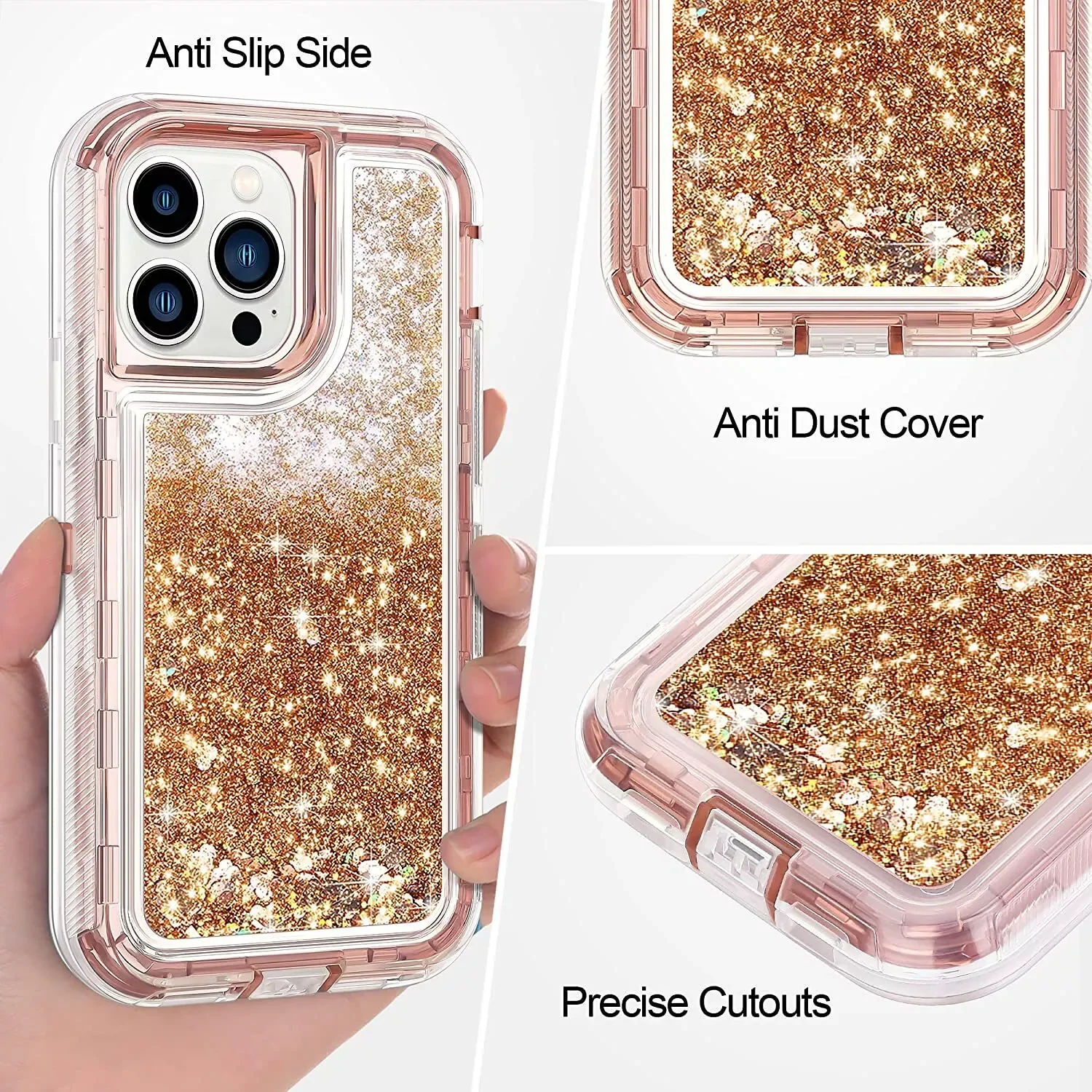 Apple iPhone 6/6S/7/8/Plus/SE 2020 Glitter Clear Transparent Liquid Sand Watering Case - Image 6