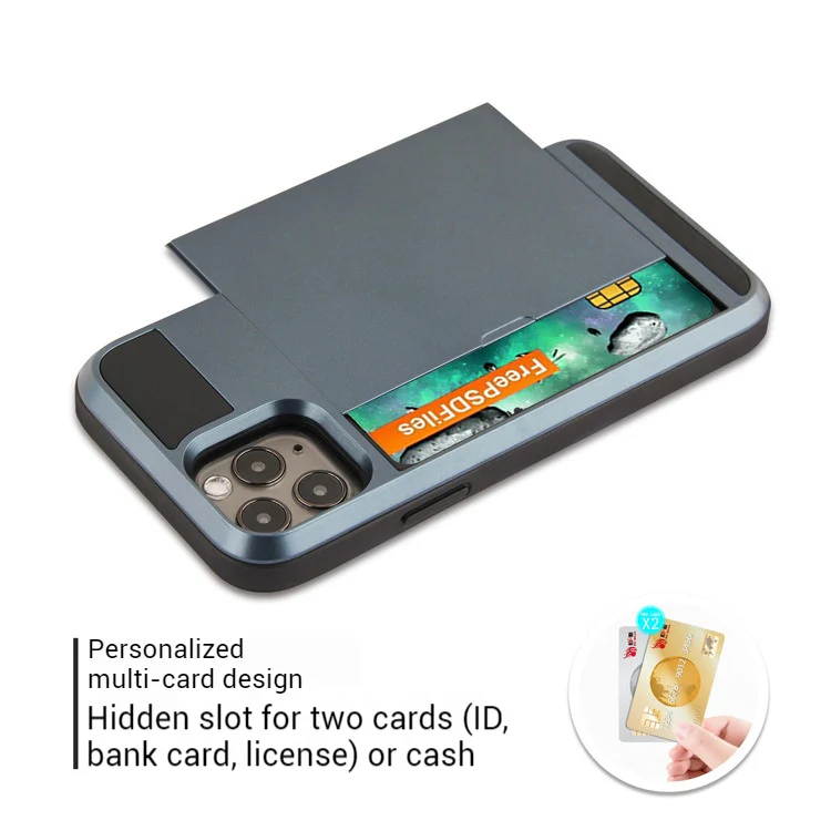 Apple iPhone X/XS/XR/Max Slide Card Holder ShockProof Armor Case - Image 7