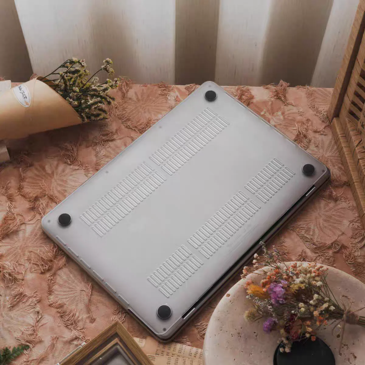 Apple MacBook Air 13" (A1932 & A2179 & A2337) - 3D Velvet Touch PU Full-Body Protection Cover Case - Image 14