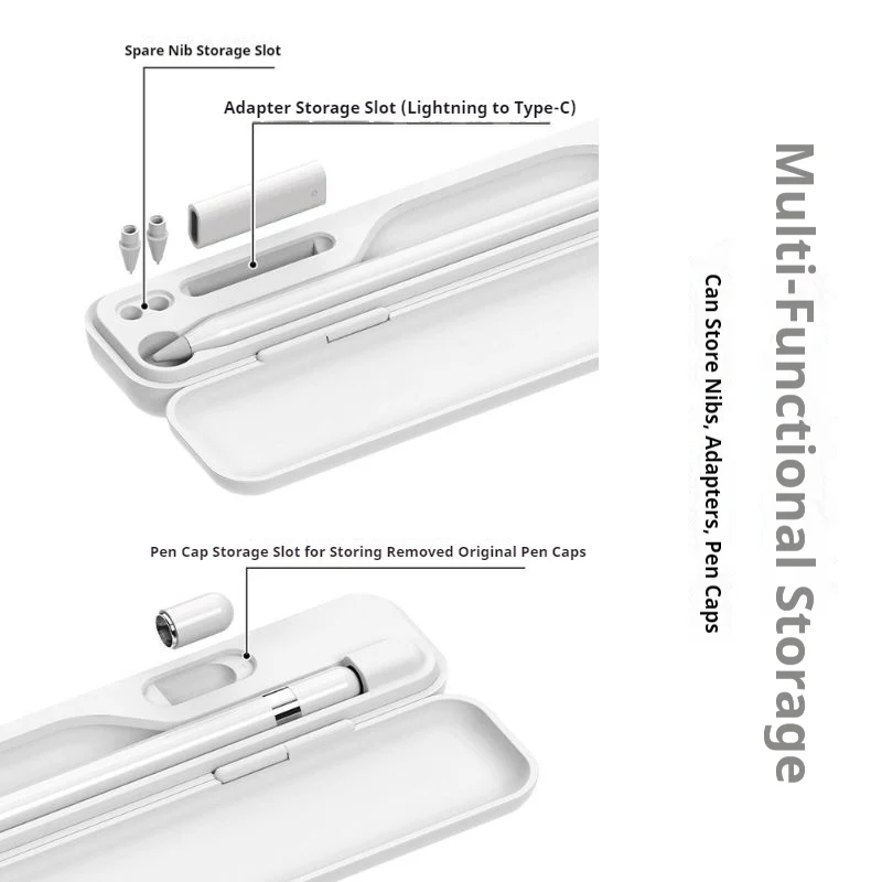 Apple Pencil (1st Generation Only) - Multifunctional Portable Magnetic Wireless Charger Mini Storage Case - Image 2
