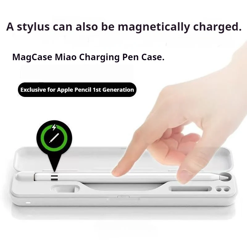Apple Pencil (1st Generation Only) - Multifunctional Portable Magnetic Wireless Charger Mini Storage Case - Image 3