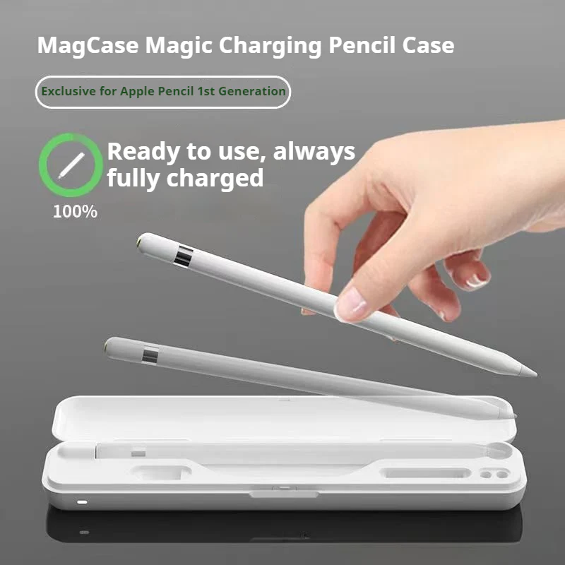 Apple Pencil (1st Generation Only) - Multifunctional Portable Magnetic Wireless Charger Mini Storage Case - Image 4