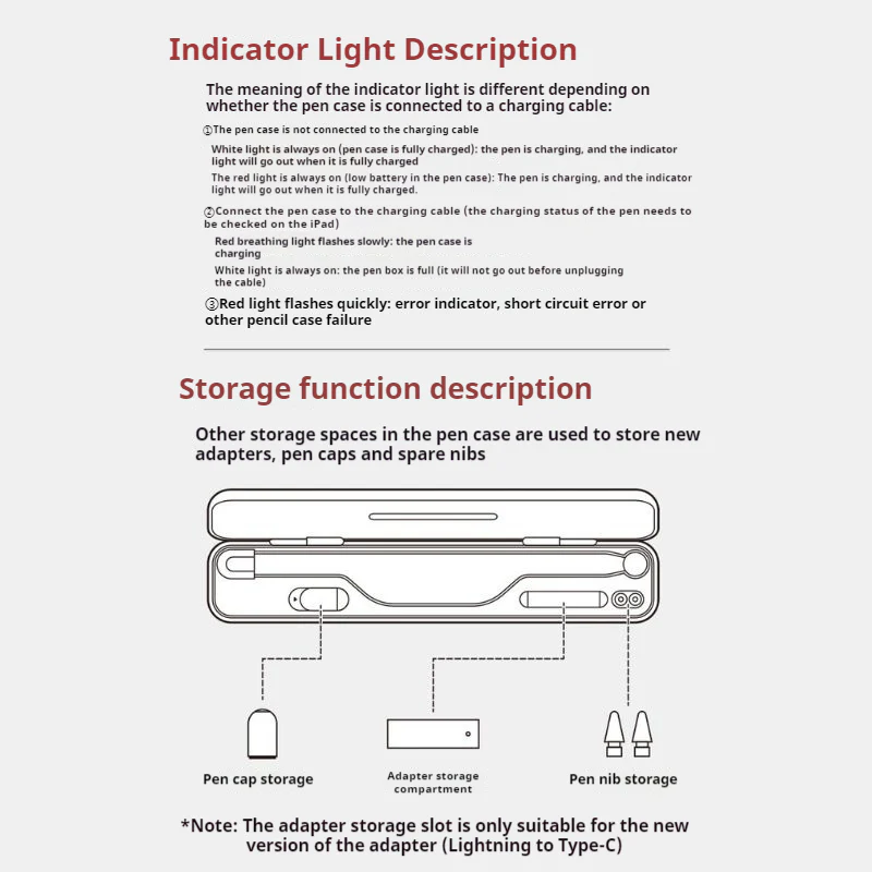 Apple Pencil (1st Generation Only) - Multifunctional Portable Magnetic Wireless Charger Mini Storage Case - Image 9