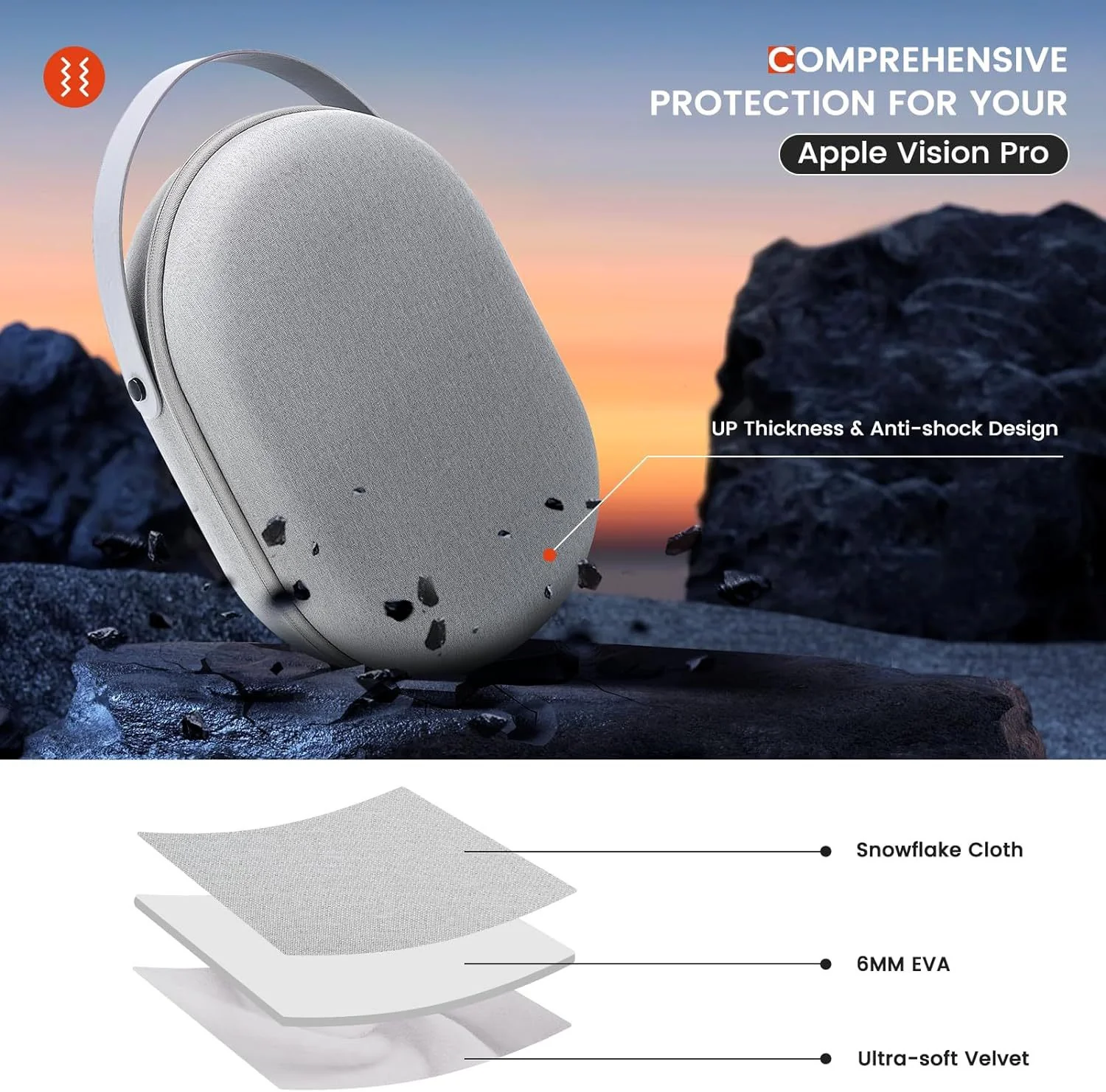 Apple Vision Pro - Handheld EVA Shockproof Hard Travel Storage Bag - Image 8