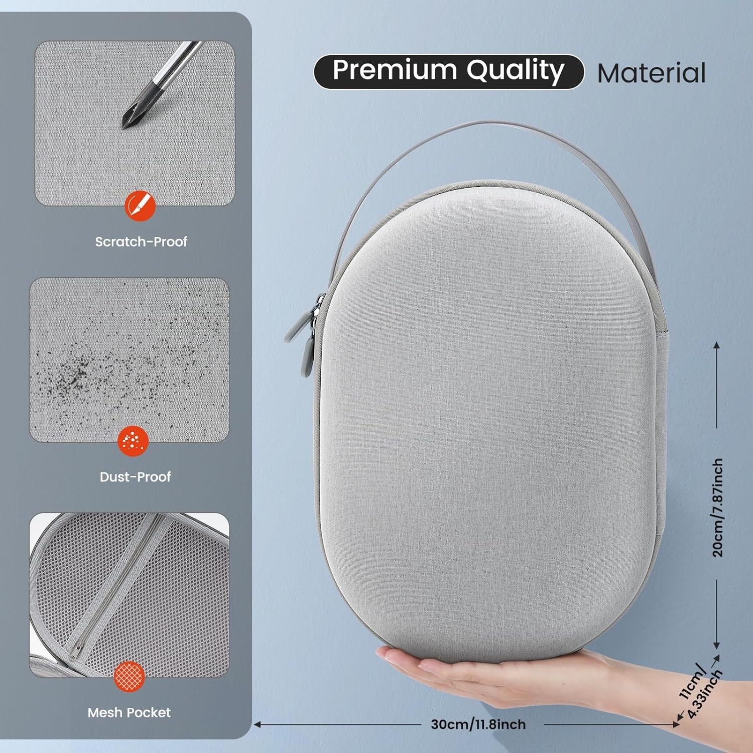 Apple Vision Pro - Handheld EVA Shockproof Hard Travel Storage Bag - Image 9