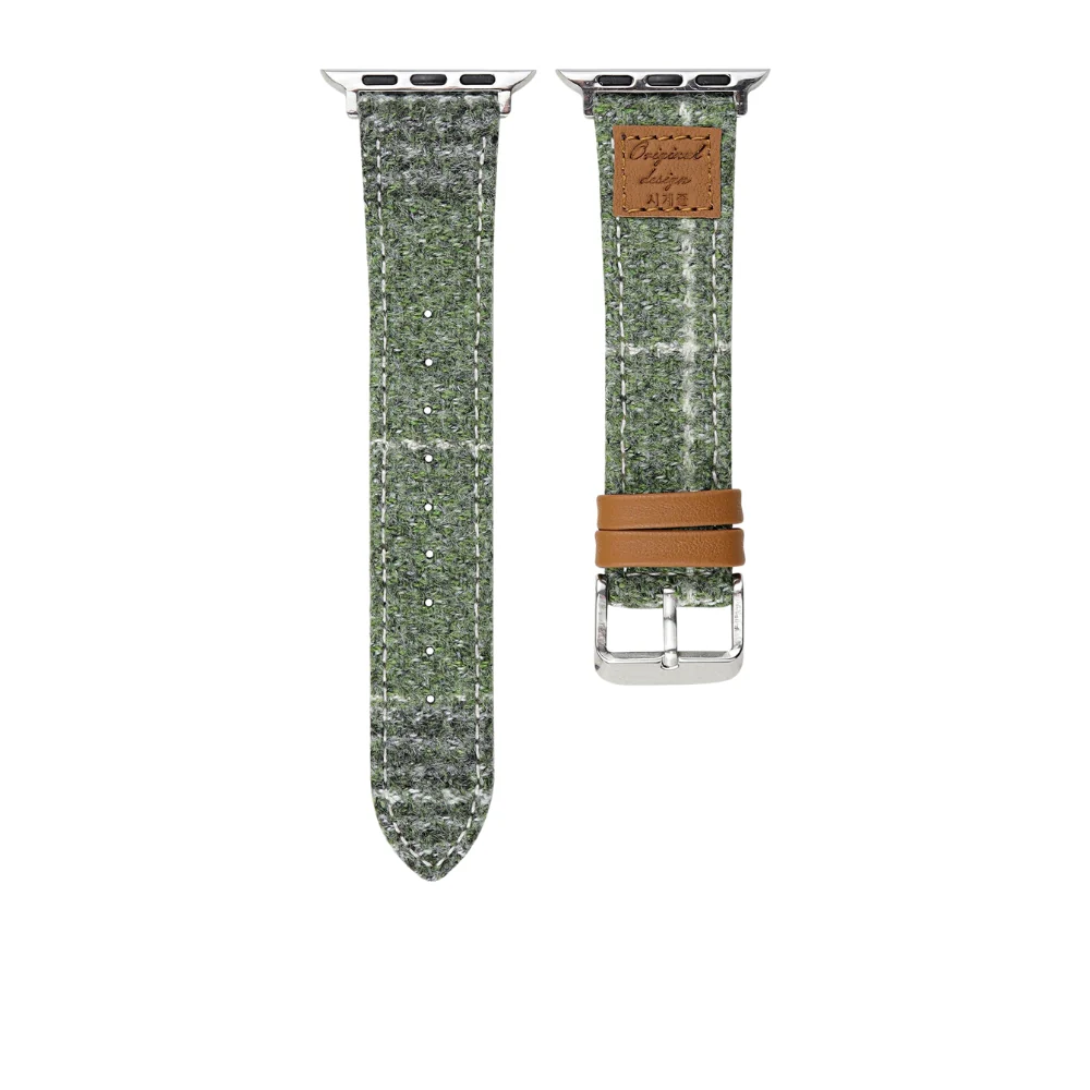 Apple Watch Series 1/2/3/4/5/6/SE/7/8/9/10/Ultra - Fashion Woolen Heat-transfer Printing Leather Band - Image 7