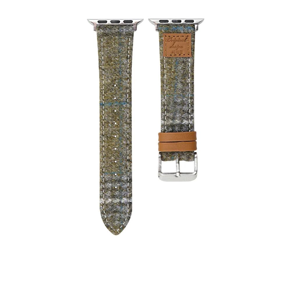 Apple Watch Series 1/2/3/4/5/6/SE/7/8/9/10/Ultra - Fashion Woolen Heat-transfer Printing Leather Band - Image 8