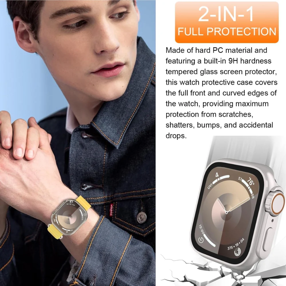 Apple Watch Series 4/5/6/SE/7/8 - Simple Full Cover Shockproof Ultra Waterproof Case - Image 10