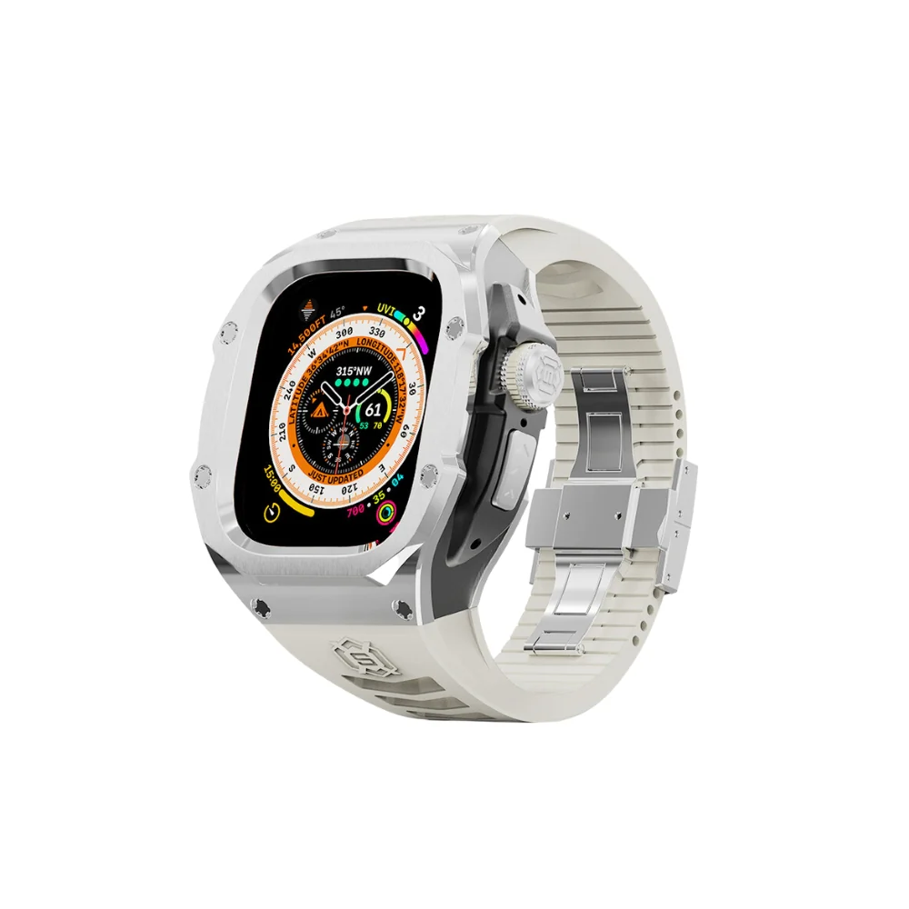 Apple Watch Series 7/8/9/Ultra - Mechanical Metal Stainless Steel Heavy Duty Series Watch Case - Image 11