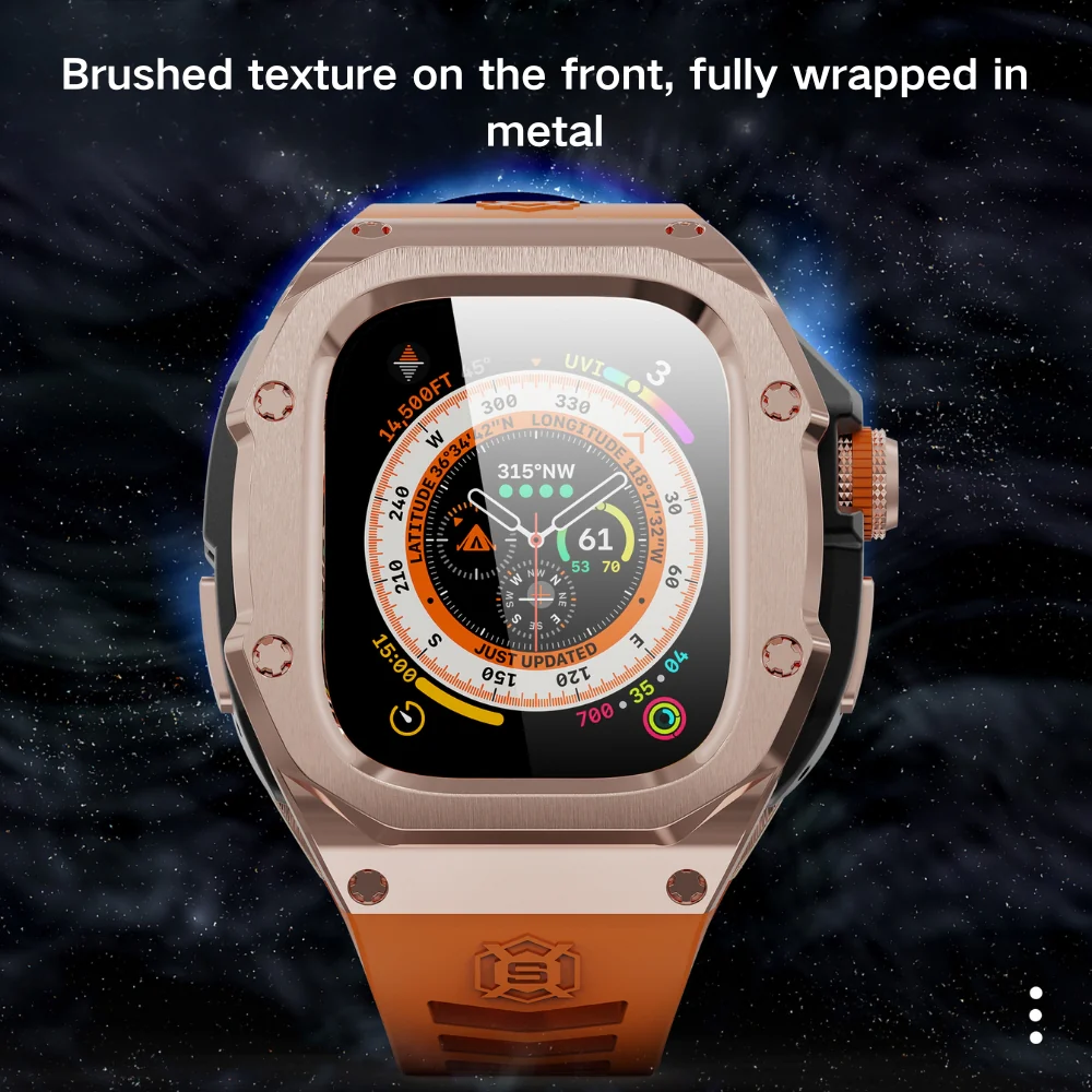 Apple Watch Series 7/8/9/Ultra - Mechanical Metal Stainless Steel Heavy Duty Series Watch Case - Image 4