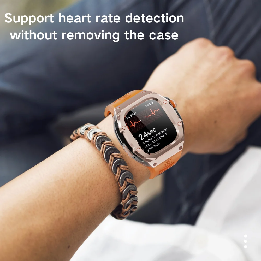 Apple Watch Series 7/8/9/Ultra - Mechanical Metal Stainless Steel Heavy Duty Series Watch Case - Image 9