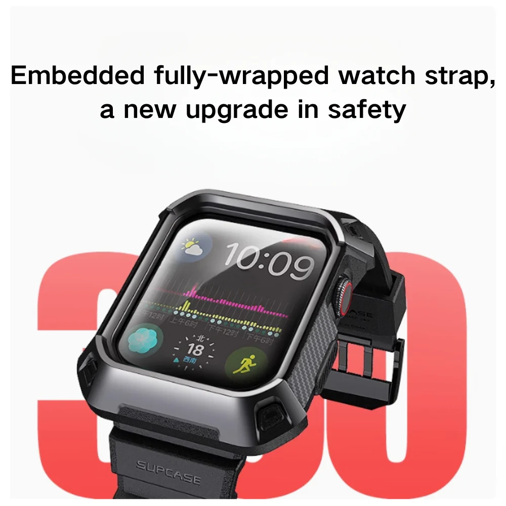 Apple Watch Series 4/5/6/SE/7/8/9 - SUPCASE Embedded Two-in-One Silicone Sweatproof Sports Watch Band - Image 6