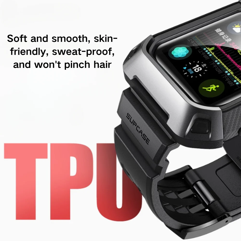 Apple Watch Series 4/5/6/SE/7/8/9 - SUPCASE Embedded Two-in-One Silicone Sweatproof Sports Watch Band - Image 8