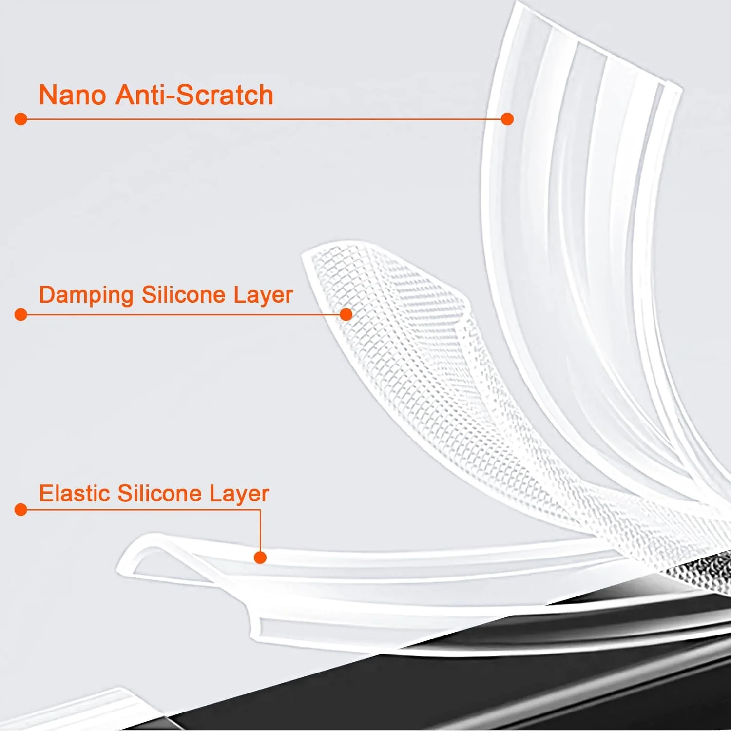 Asus ROG Phone 8/8 Pro - AirPillow Cushion Transparent Soft Clear TPU Four Corners Protective Case With 2PC 9H Tempered Glass Screen Protector - Image 5