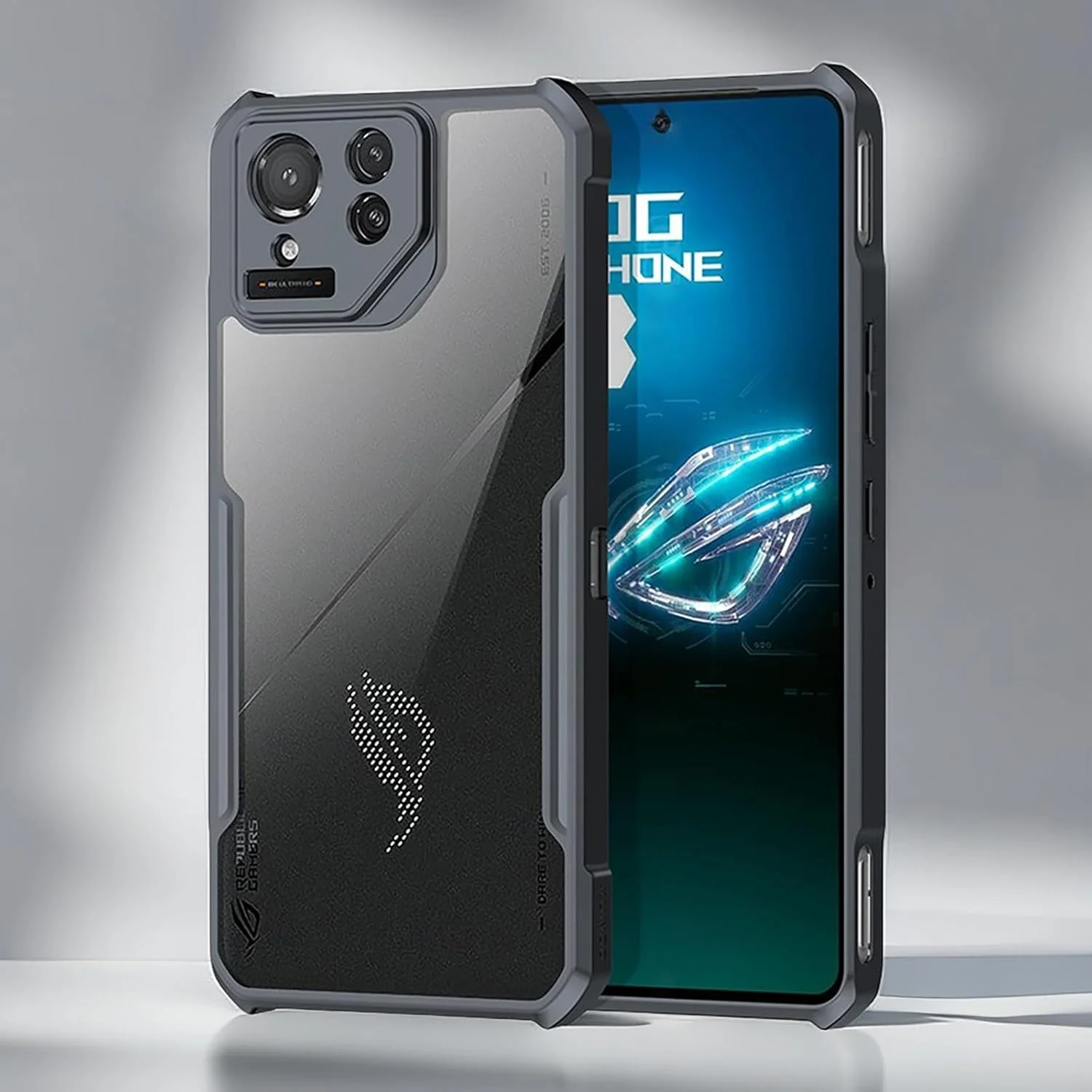 Asus ROG Phone 8/8 Pro - Shield Shockproof TPU+PC Clear Rugged Heavy Duty Case With 2PC Tempered Glass Screen Protector - Image 6