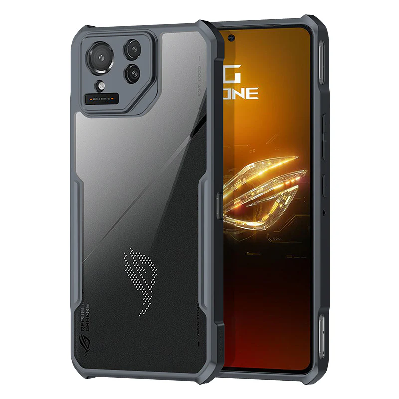 Asus ROG Phone 9/9 Pro - Shield Shockproof TPU+PC Clear Rugged Heavy Duty Case With 2PC Tempered Glass Screen Protector