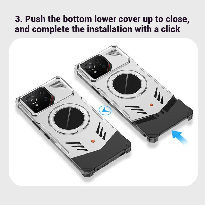 ASUS ROG Phone 9 & Pro - 360 Degree Frameless Metal Heat Dissipation Snap-on Case - Image 15