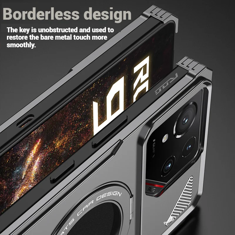 ASUS ROG Phone 9 & Pro - 360 Degree Frameless Metal Heat Dissipation Snap-on Case - Image 5