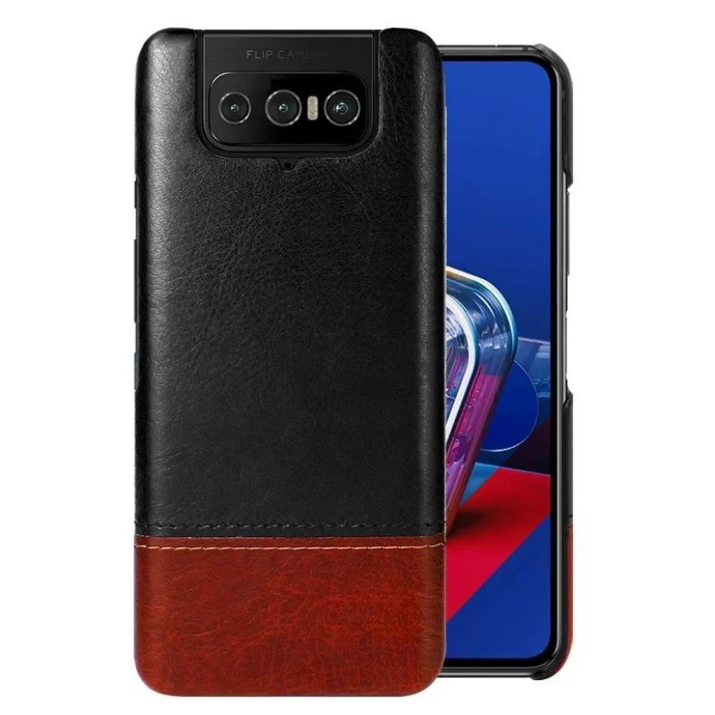 ASUS Zenfone 8 Flip / ZS672KS - Shockproof Slim Leather Essentials Series Case - Image 6
