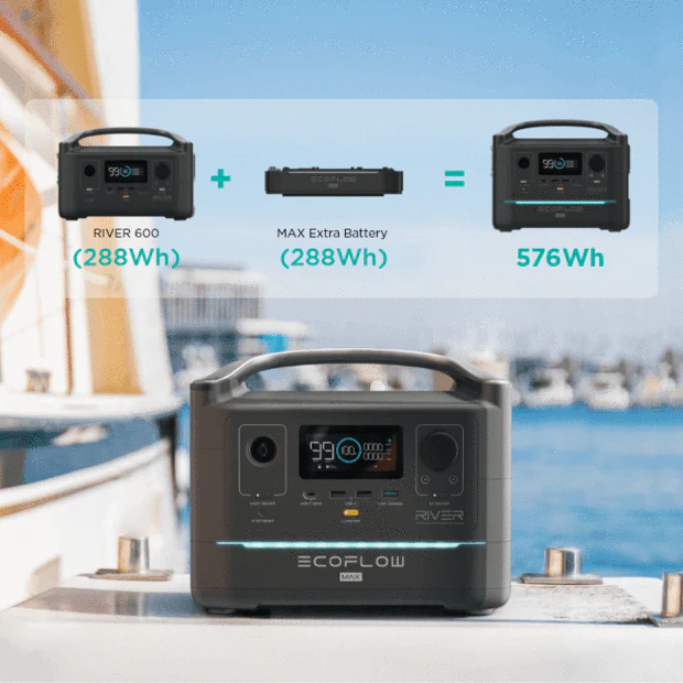 [AU Version][Solar Panel Expandable] EcoFlow River 600W 288Wh/80000mAh Portable Power Station - Image 6