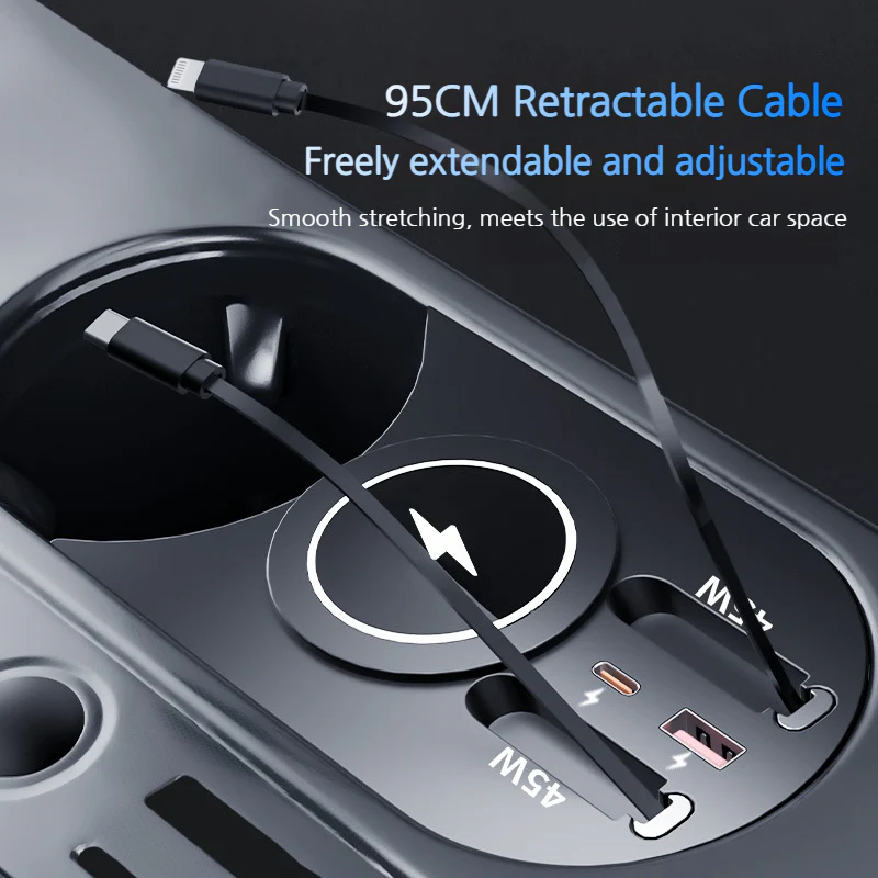 Audi A3 (2021–2025) Car Wireless Fast Charging Hub - Image 3