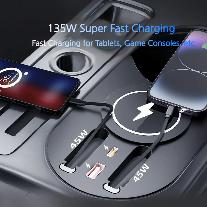 Audi A3 (2021–2025) Car Wireless Fast Charging Hub - Image 4